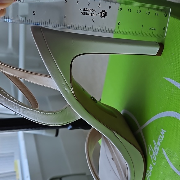 Sam Edelman Jade White Heels Sandals 8.5 platform bridal - Picture 12 of 12